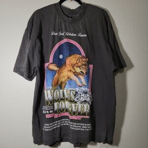 DARC SPORT. Oversized T-shirt Grey Wolves Graphic Tee. Men's Large.